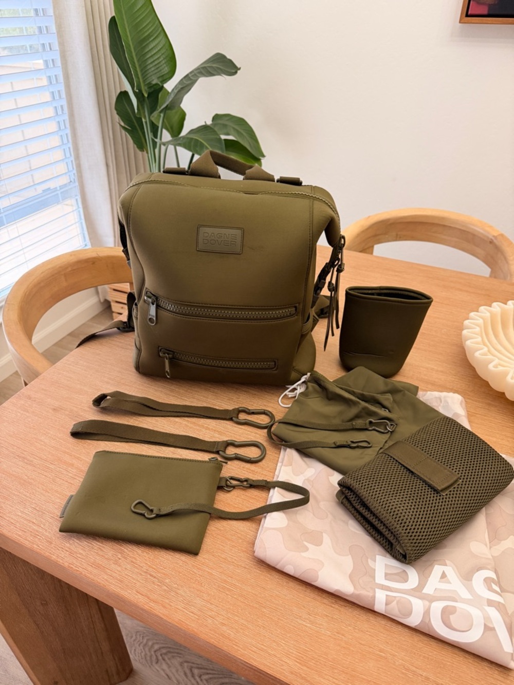 Dagne Dover Indie Diaper Bag backpack - Olive Green